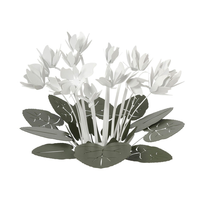 Centrotavola Ciclamino Arti e Mestieri in metallo design sinuoso