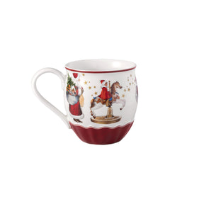 Tazza natalizia Villeroy & Boch in porcellana decoro rosso e bianco 380 ml