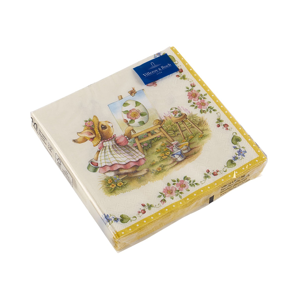 Tovaglioli Spring Fantasy Villeroy & Boch in carta decoro coniglietta 33x33 cm
