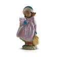 Statuina Bimba con coniglietto Lladrò in gres mate 21x12x11 cm