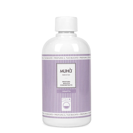 Profumo bucato Muha Violetta in flacone da 400 ml per lavatrice