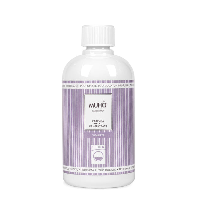 Profumo bucato Muha Violetta in flacone da 400 ml per lavatrice