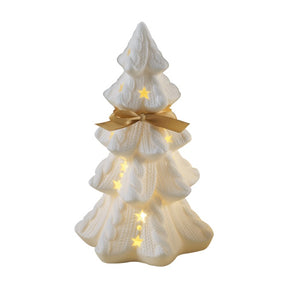 Abete natalizio Mascagni Casa in porcellana bianca con LED 25 cm