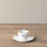 Portauovo con piattino Villeroy & Boch in porcellana decoro floreale 10 cm