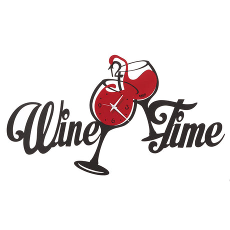 Orologio da parete Wine Time Arti e Mestieri in ferro nero sagomato