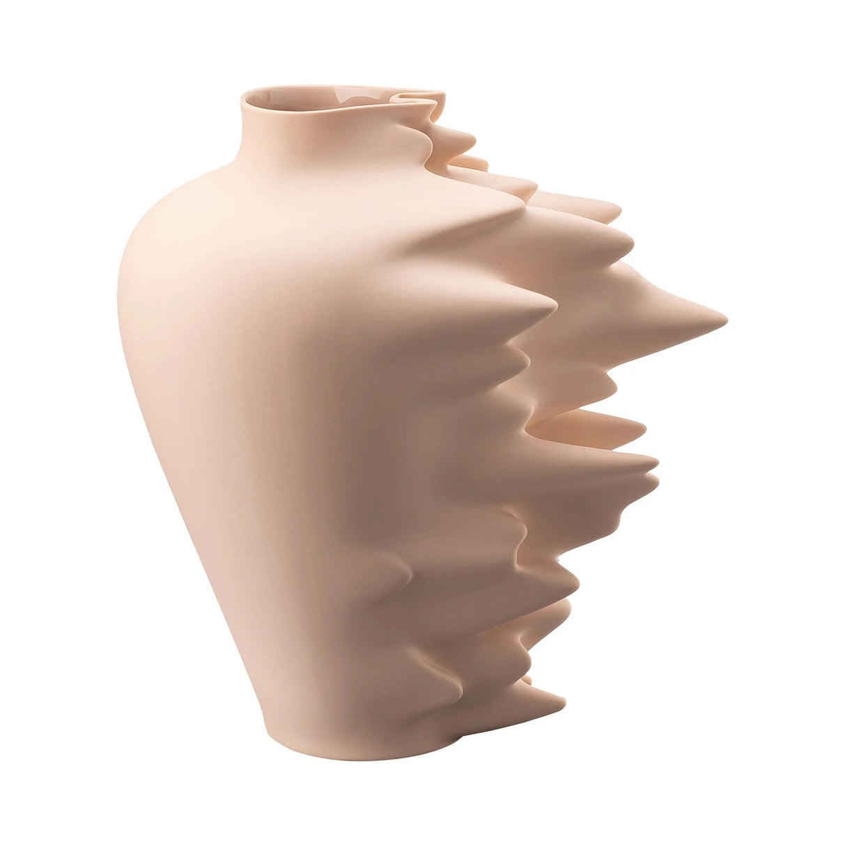 Vaso Fast Rosenthal in porcellana color cameo altezza 30 cm