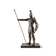 Scultura guerriero Spartano Lladrò in porcellana nera 71x44 cm