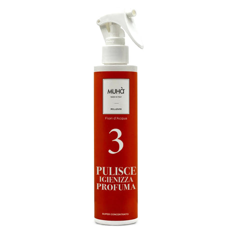 Detergente spray multiuso Muhà Fiori d'Acqua in flacone da 200 ml