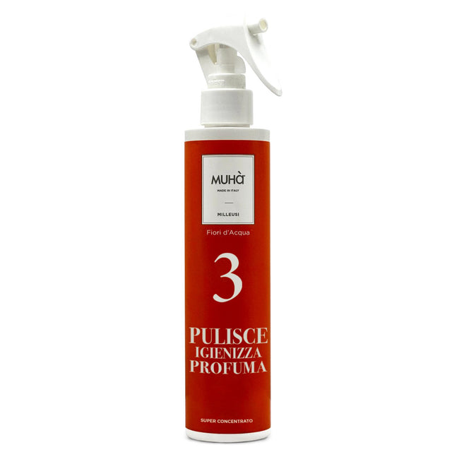 Detergente spray multiuso Muhà Fiori d'Acqua in flacone da 200 ml