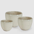 Vaso porta piante EDG in ceramica color avorio 23x28 cm