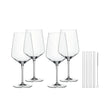 Calici vino rosso Nachtmann in cristallo forma a diamante set 4 pezzi