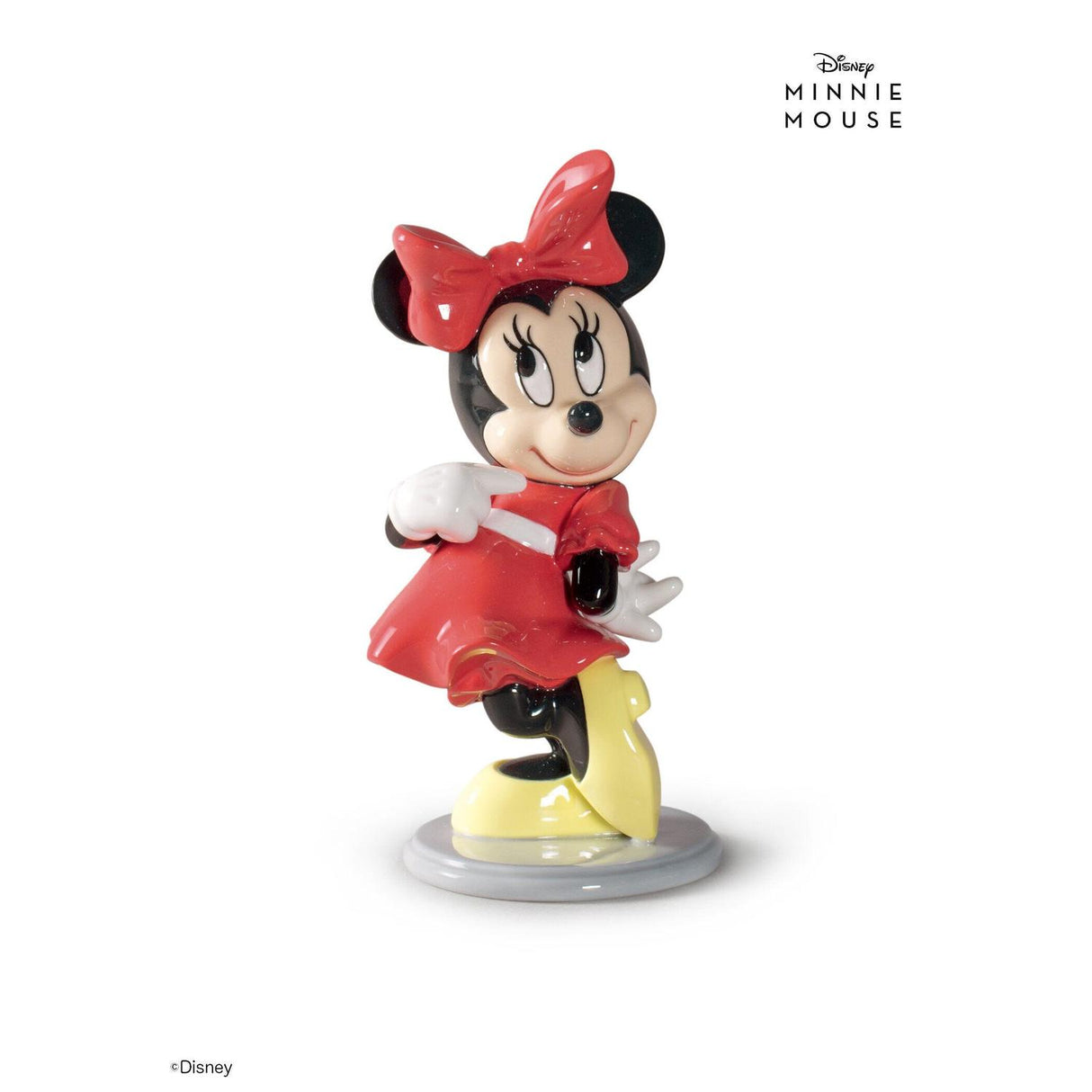 Statuetta Minnie Mouse Lladrò in porcellana decorata 19x9 cm