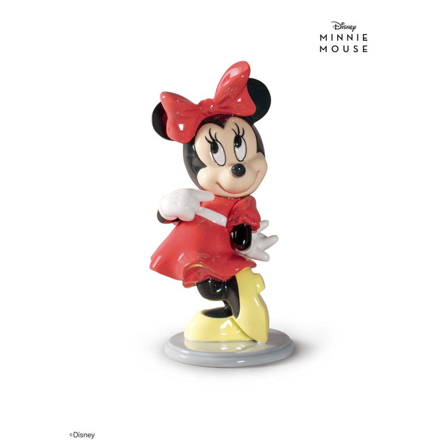 Statuetta Minnie Mouse Lladrò in porcellana decorata 19x9 cm