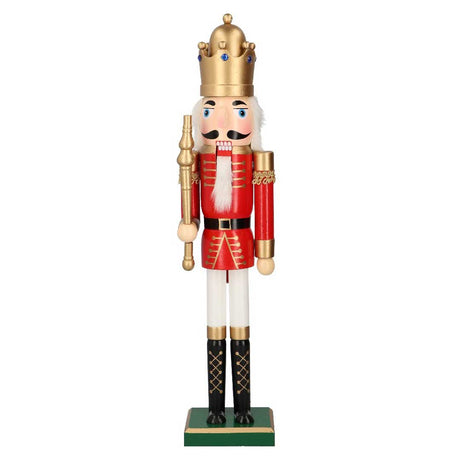 Schiaccianoci natalizio Timstor in legno decorato altezza 60 cm