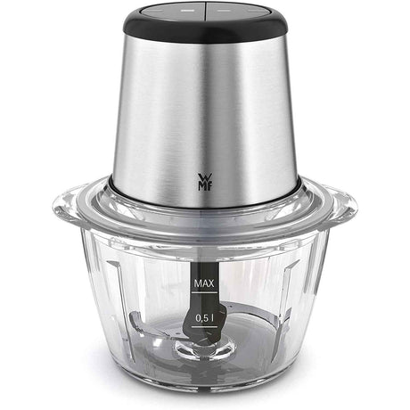 Tritatutto elettrico WMF in acciaio Cromargan e contenitore in vetro