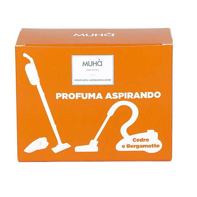 Profuma aspirapolvere Muha granuli fragranza Cedro e Bergamotto 5 bustine