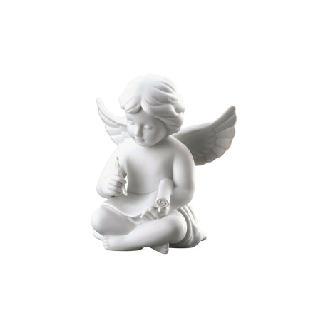 Statuina Angioletto con Pergamena Rosenthal in porcellana 10x9 cm