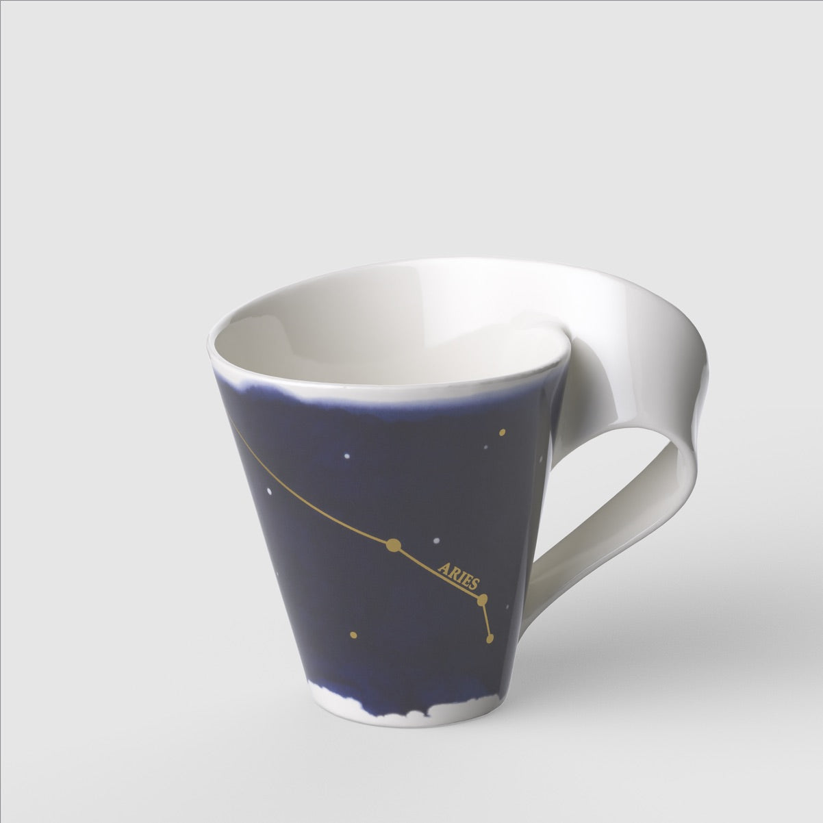Tazza mug Zodiaco Ariete Villeroy & Boch in porcellana con decoro dorato