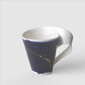 Tazza mug Zodiaco Ariete Villeroy & Boch in porcellana con decoro dorato