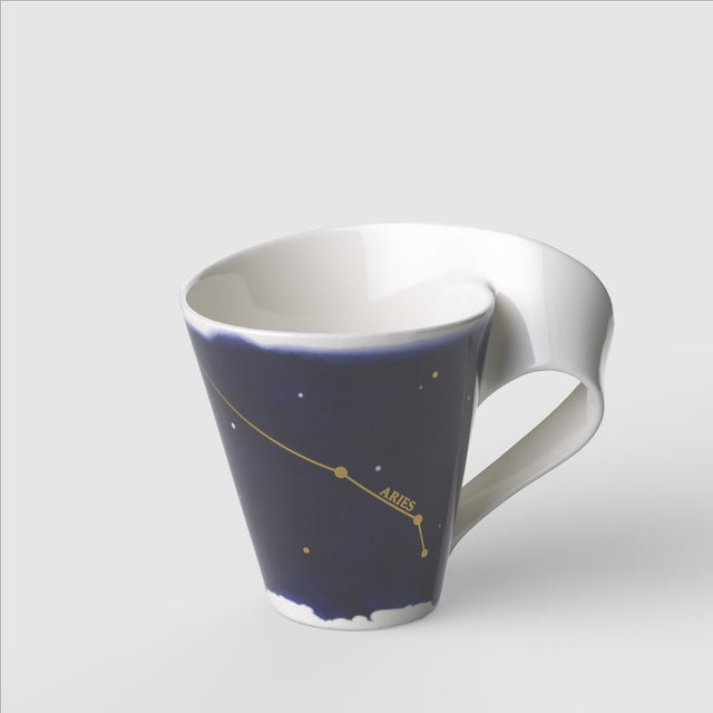 Tazza mug Zodiaco Ariete Villeroy & Boch in porcellana con decoro dorato