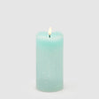 Candela LED Moccolo EDG in plastica verde chiaro 15x7,5 cm