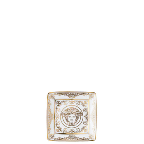 Ciotola Medusa Gala Versace in porcellana con decoro dorato 12x12 cm