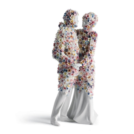 Scultura Amore III Lladrò in porcellana bianca 34x17 cm