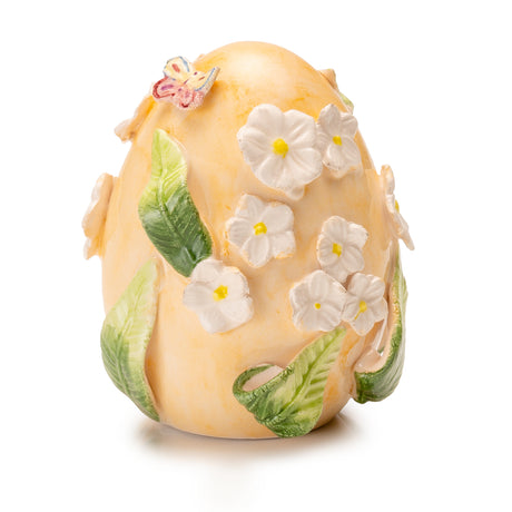 Ovetto di Pasqua Palais Royal in porcellana con decori floreali 8 cm