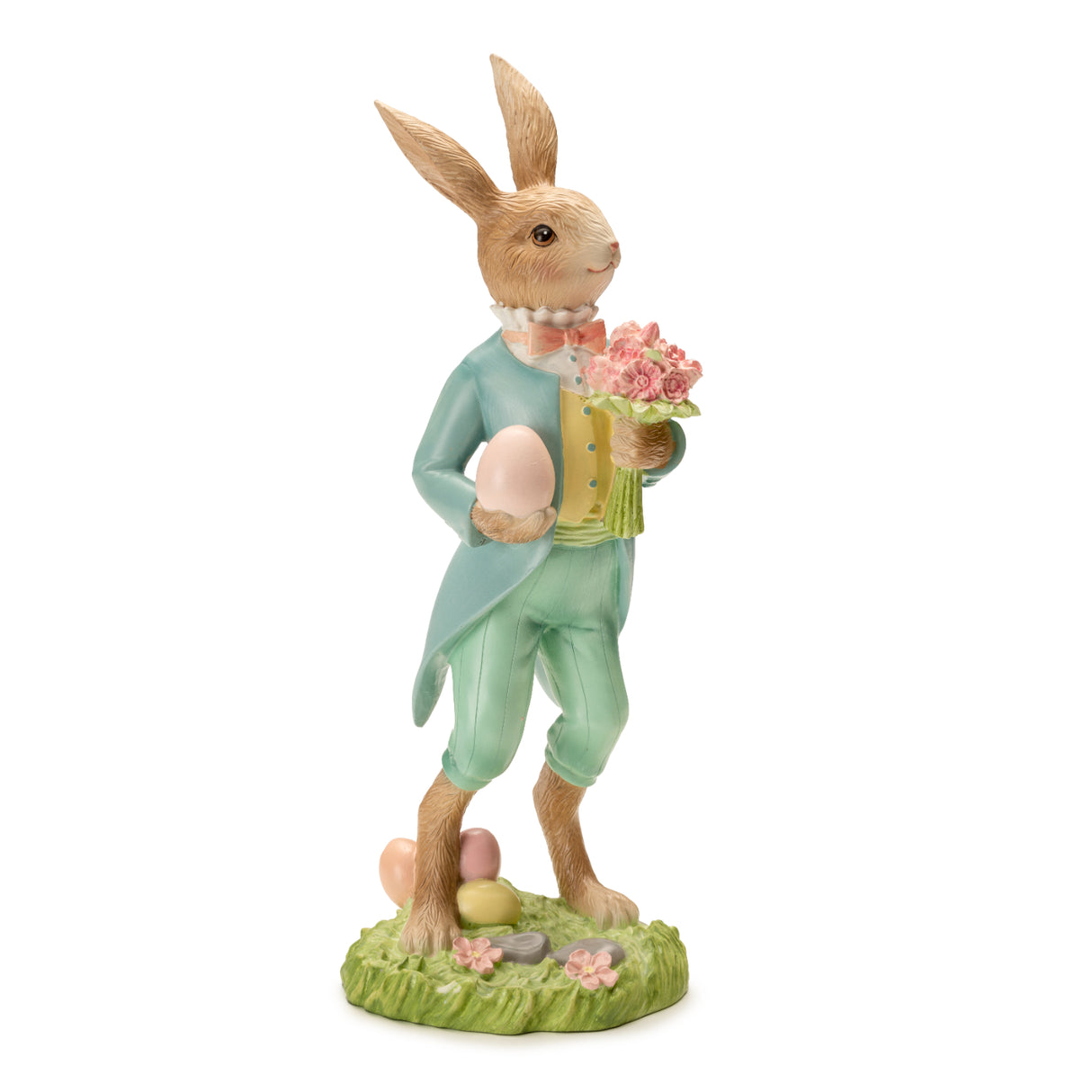 Coniglio di Pasqua Palais Royal in resina decorativa altezza 41 cm