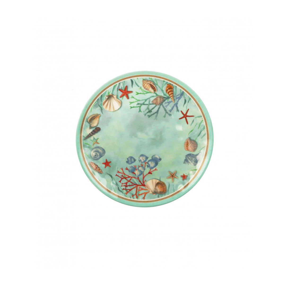 Piatto piano Reef Brandani in melamina celeste 27 cm