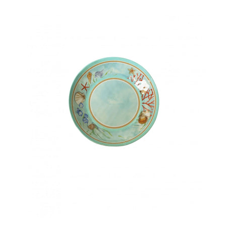 Piatto fondo Reef Brandani in melamina celeste 21 cm