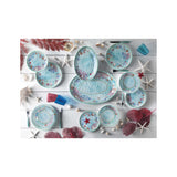 BRANDANI Vassoio Ovale Marino Reef Celeste Tavola 35x25cm Melamina