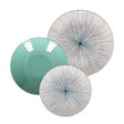 Set piatti Warm On Me Rose & Tulipani in stoneware tiffany e bianco 18 pezzi