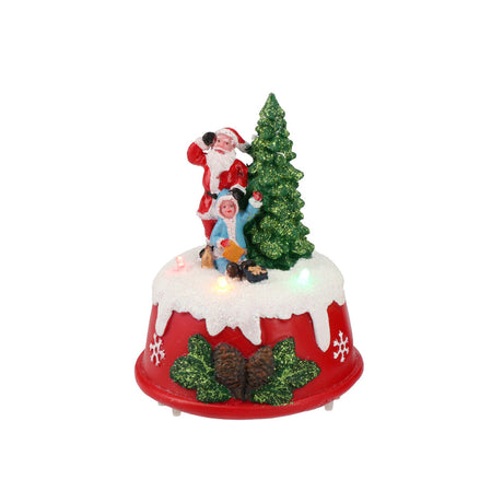 Scena natalizia Babbo Natale Timstor in plastica con luci LED 11,5 cm