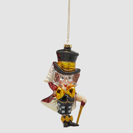 Addobbo Cappellaio Matto EDG in vetro decorato 14 cm