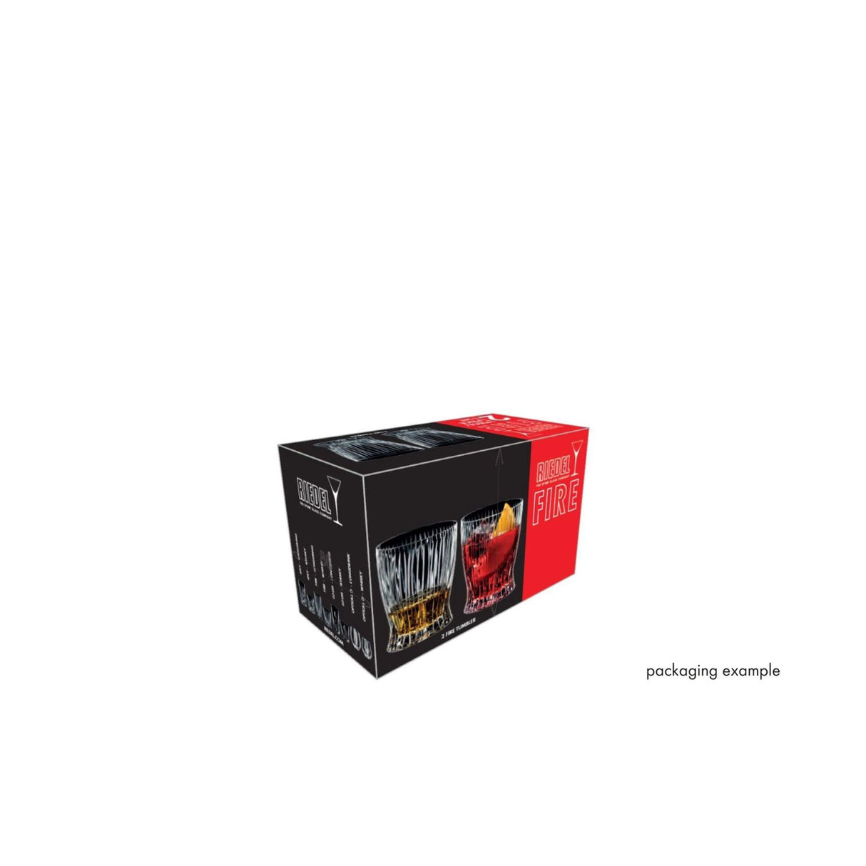 RIEDEL Fire & Ice Tumbler Bicchiere da Whisky Set 2 Pezzi 295ml Cristallo