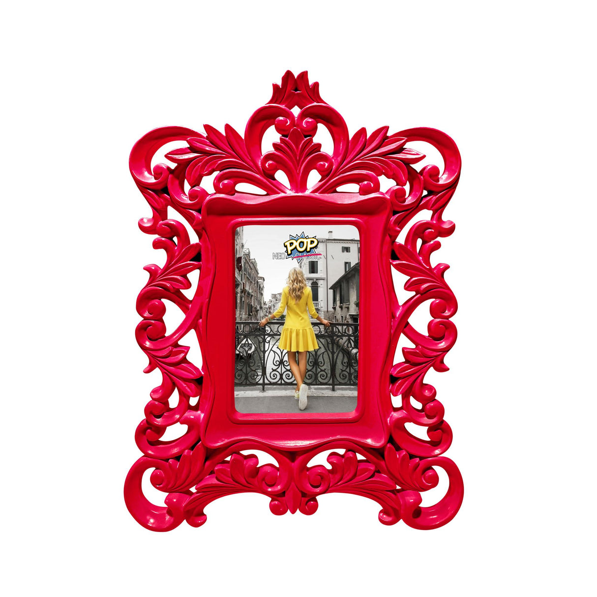 Portafoto Neopop Palais Royal in resina rosso rubino 26x35 cm
