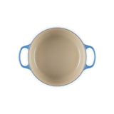 LE CREUSET Cocotte Rotonda Evolution 24cm Azure Blu Ghisa Vetrificata