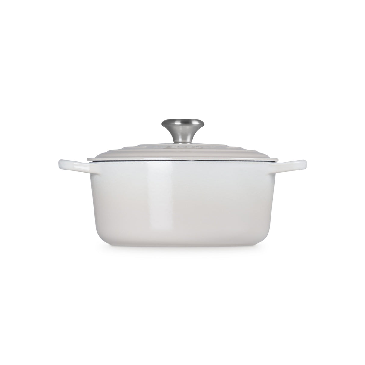 LE CREUSET Cocotte Round Evolution 24cm Glazed Cast Iron Meringue