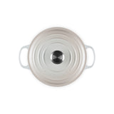 LE CREUSET Cocotte Round Evolution 24cm Glazed Cast Iron Meringue