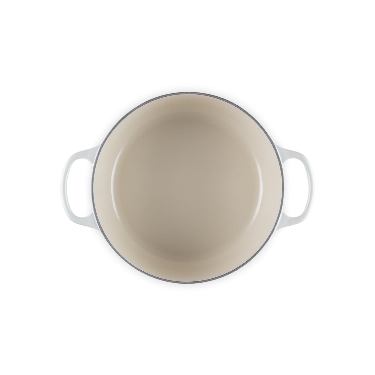 LE CREUSET Cocotte Round Evolution 24cm Glazed Cast Iron Meringue