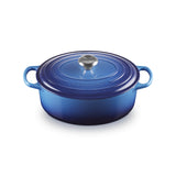 LE CREUSET Oval Cocotte Evolution 29cm Azure Blue Vitrified Cast Iron