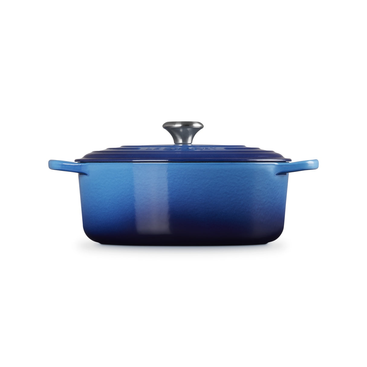 LE CREUSET Oval Cocotte Evolution 29cm Azure Blue Vitrified Cast Iron