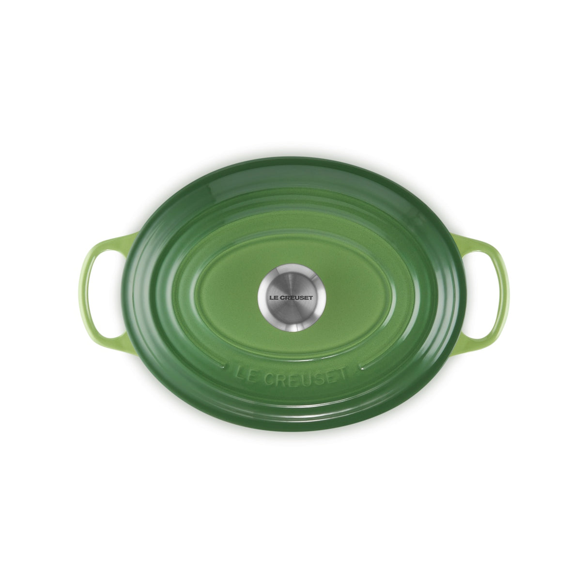 LE CREUSET Oval Cocotte Evolution 29cm Green Bamboo Glazed Cast Iron