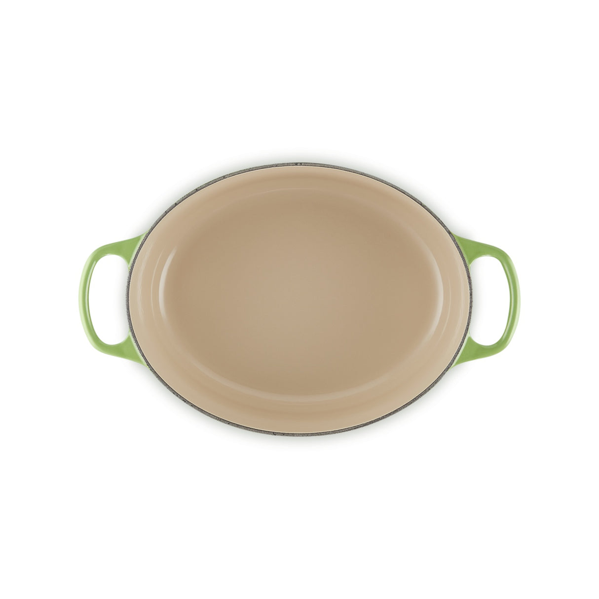 LE CREUSET Oval Cocotte Evolution 29cm Green Bamboo Glazed Cast Iron