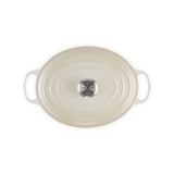 LE CREUSET Oval Cocotte Evolution 29cm Glazed Cast Iron Meringue
