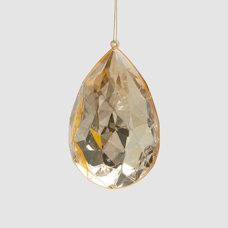 Addobbo Diamante Goccia EDG in materiale color champagne 15x10 cm