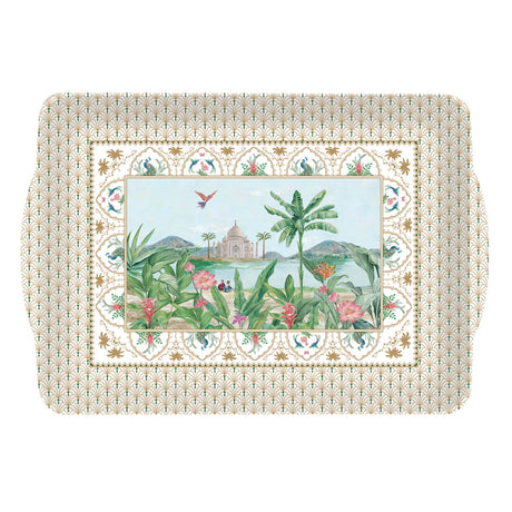 Vassoio con manici Easy Life in melamina decoro Paradise 46x32 cm