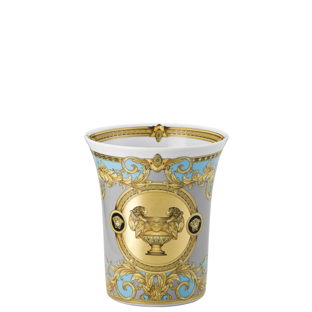 Vaso Prestige Gala Bleu Versace in porcellana decorata 18 cm
