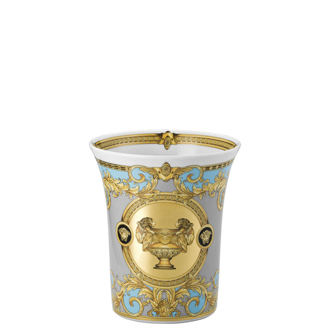 Vaso Prestige Gala Bleu Versace in porcellana decorata 18 cm